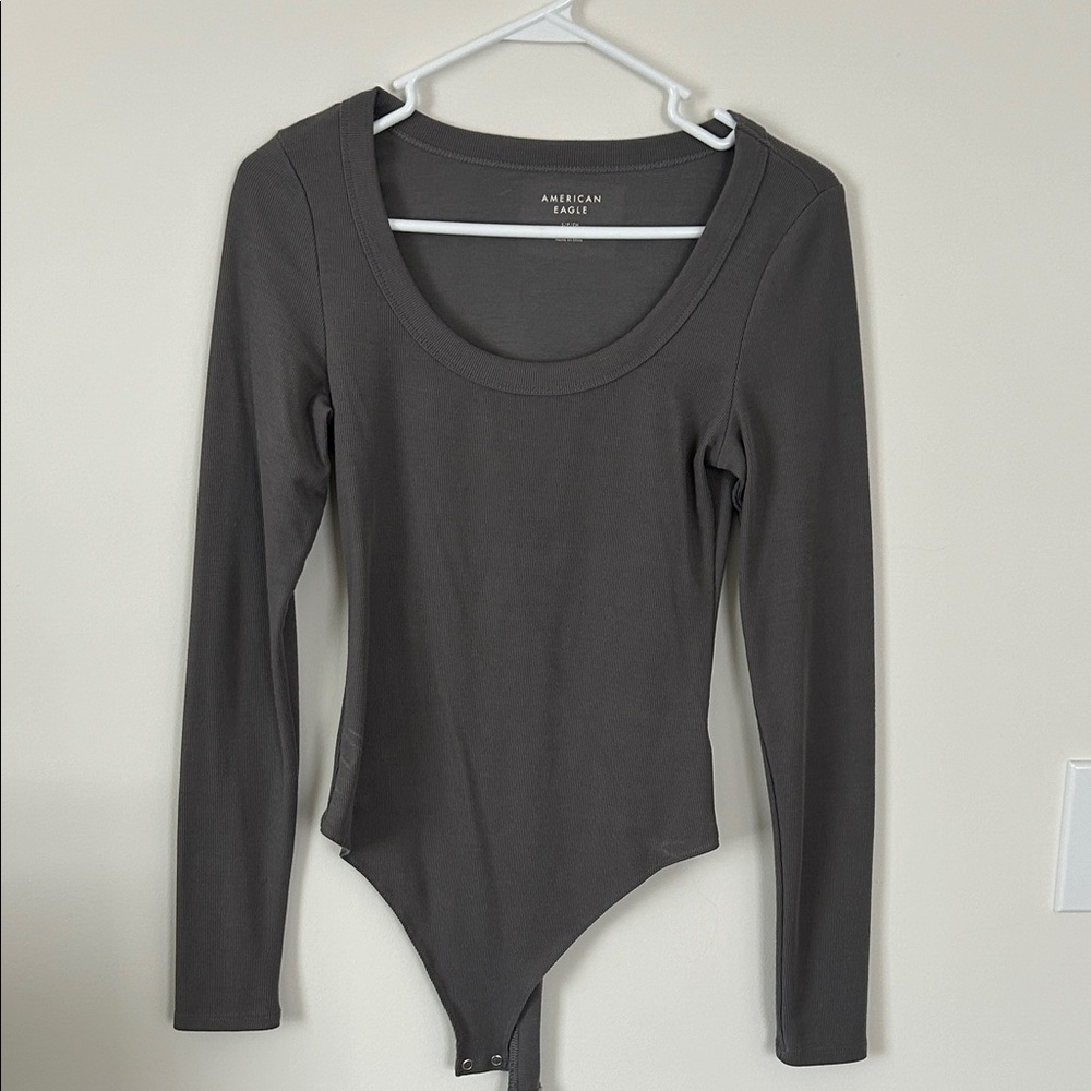 American Eagle Outfitters Charcoal Bodysuit